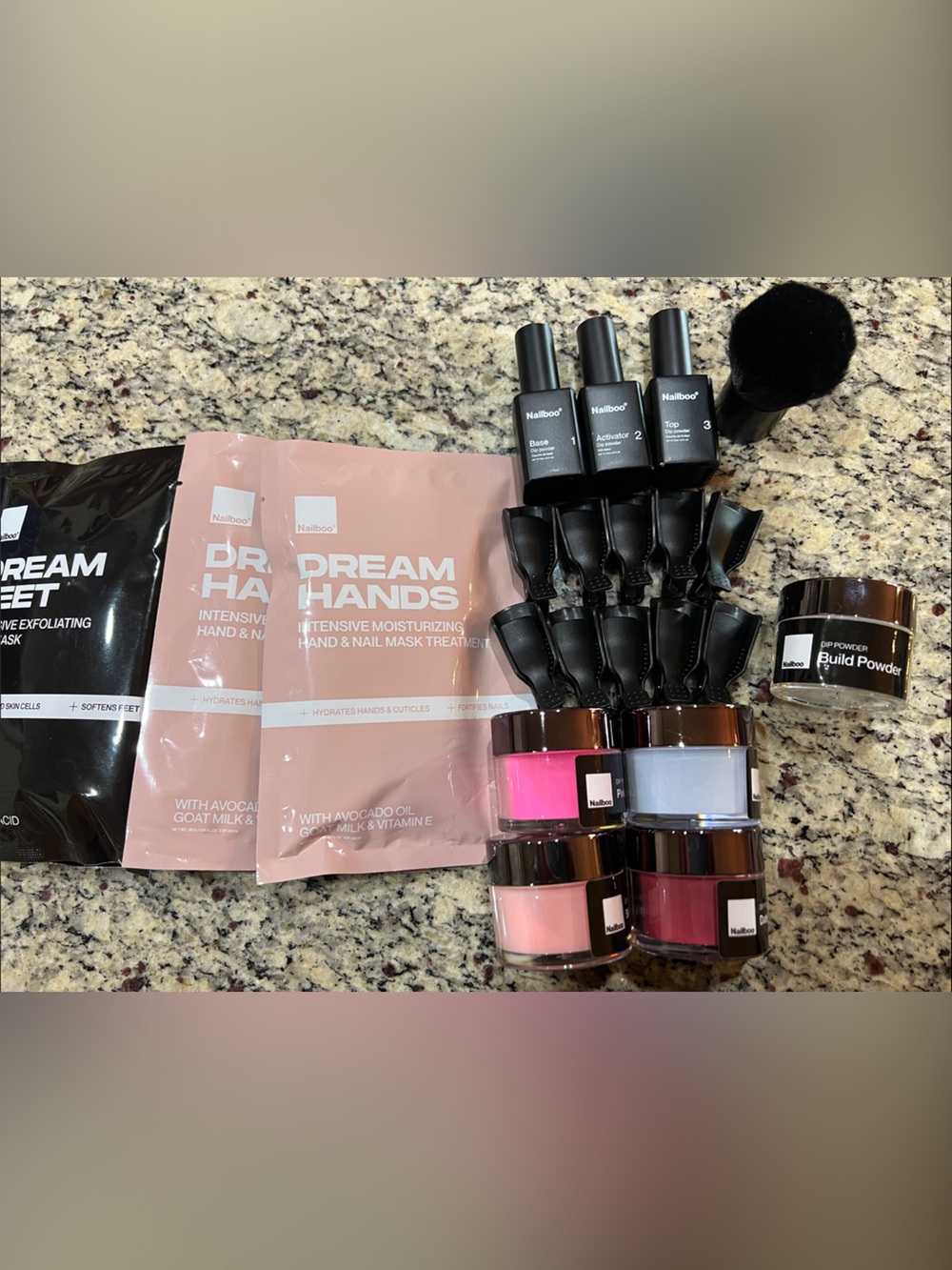 Nailboo Dip Powder Set — Bikini Blush, Pink Lemonade, Blues Clues, Date Night